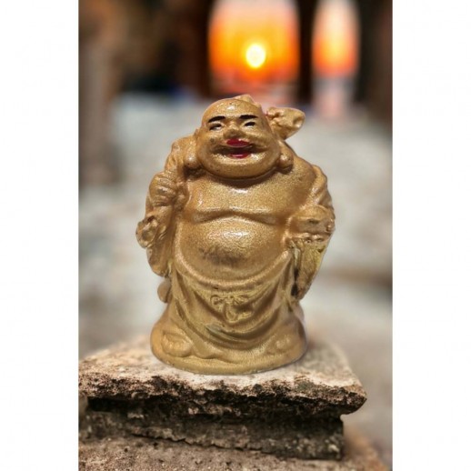 Imagem Buda 04 cm Dourado Sorte