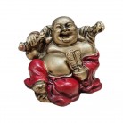 Imagem Buda Dourado e Vermelho 06 Cm Resina Modelo A