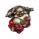 Imagem Buda Dourado e Vermelho 06 Cm Resina Modelo A