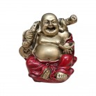 Imagem Buda Dourado e Vermelho 06 Cm Resina Modelo B
