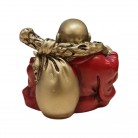 Imagem Buda Dourado e Vermelho 06 Cm Resina Modelo B