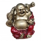 Imagem Buda Dourado e Vermelho 06 Cm Resina Modelo B