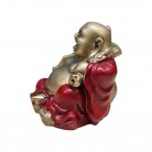 Imagem Buda Dourado e Vermelho 06 Cm Resina Modelo C