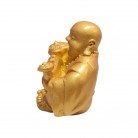 Imagem Buda Ouro 06 Cm Resina Modelo C