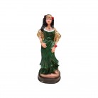 Imagem Cigana 15 Cm Resina Mod3 Verde