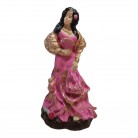 Imagem Cigana 16 Cm Leque Resina Mod2 Rosa