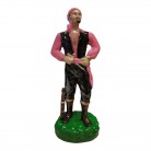 Imagem Cigano com Violino 25 Cm Resina Mod2 Rosa