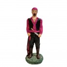 Imagem Cigano com Violino 25 Cm Resina Mod2 Roxo