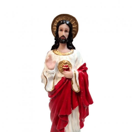 Imagem Coração de Jesus 20 Cm Resina Mod3