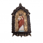 Imagem Coração de Jesus 22 Cm Com Capela Resina Mod5