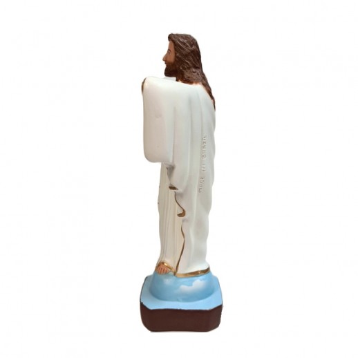 Imagem Cristo Redentor 20 Cm Coração Mod1 Manto Branco