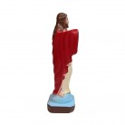 Imagem Cristo Redentor 20 Cm Coração Mod1 Manto Vermelho