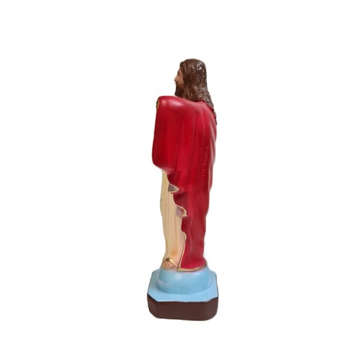 Imagem Cristo Redentor 20 Cm Coração Mod1 Manto Vermelho