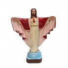 Imagem Cristo Redentor 30 Cm Coração Mod1 Manto Vermelho