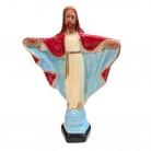 Imagem Cristo Redentor 40 Cm Manto Vermelho Mod2