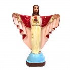 Imagem Cristo Redentor 40 Cm Mod1 Manto Vermelho