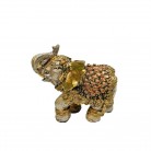 Imagem Elefante 09 Cm Resina Dourado Luxo