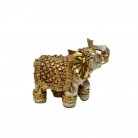 Imagem Elefante 09 Cm Resina Dourado Luxo