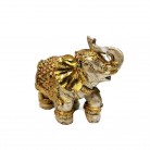 Imagem Elefante 09 Cm Resina Dourado Luxo