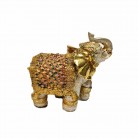 Imagem Elefante 10 Cm Resina Dourado Luxo