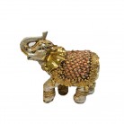 Imagem Elefante 13 Cm Resina Dourado Luxo