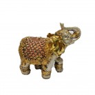 Imagem Elefante 13 Cm Resina Dourado Luxo