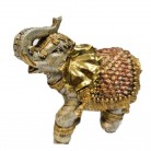 Imagem Elefante 13 Cm Resina Dourado Luxo