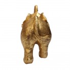 Imagem Elefante com Filhote no Balanço 20 Cm Resina Dourado