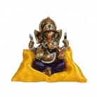 Imagem Ganesha 09 Cm Resina Almofada Lilás