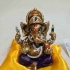 Imagem Ganesha 09 Cm Resina Almofada Lilás