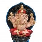 Imagem Ganesha 18 Cm Flor de Lótus Mod1 Colorido