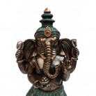 Imagem Ganesha 42 Cm Resina Dourado Em Pé