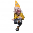 Imagem Gnomo Fortuna 20 cm Resina Amarelo