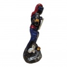 Imagem Orixá Ogum 10 Cm Resina Mod2 Azul New