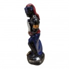 Imagem Orixá Ogum 10 Cm Resina Mod2 Azul New