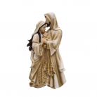 Imagem Sagrada Familia 40 cm Resina Mod5 Strass Dourada