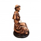 Imagem São Francisco Assis 30 Cm Resina Mod5 Meditando