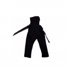 Boneco Pano Preto 13 Cm Braço e Perna Solto