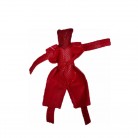 Boneco Pano Vermelho 13 Cm Braço e Perna Solto