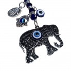 Chaveiro Olho Grego Com Elefante 10 Cm