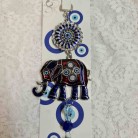 Móbile Olho Grego Com Elefante e 7 Chakras 34 Cm