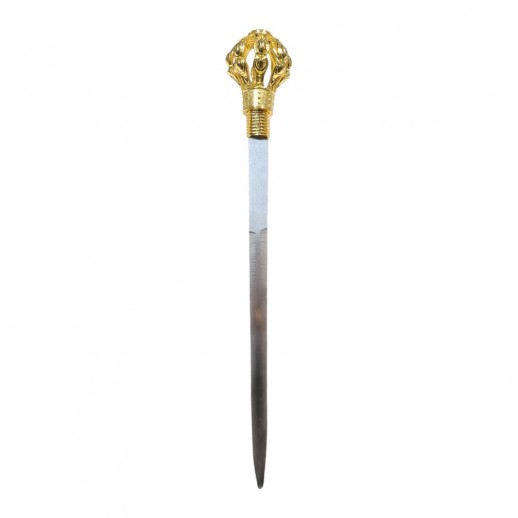 Bengala Coroa com Punhal Luxo Dourado