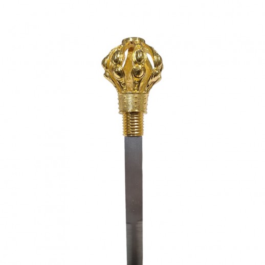 Bengala Coroa com Punhal Luxo Dourado