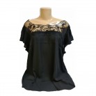 Blusa Feminina Renda Miçanga Preta