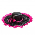 Chapéu Feminino Preto e Rosa