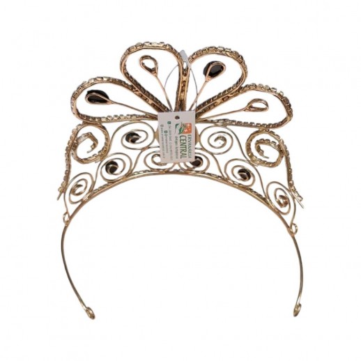 Coroa Vermelha e Preta Super Luxo Tiara Especial