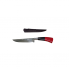Faca Inox Cabo Preto e Vermelho N5