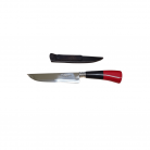 Faca Inox Cabo Preto e Vermelho N6