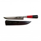 Faca Inox Cabo Vermelho e Preto N7