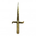 Ferramenta Punhal 16 Cm Strass Dourado